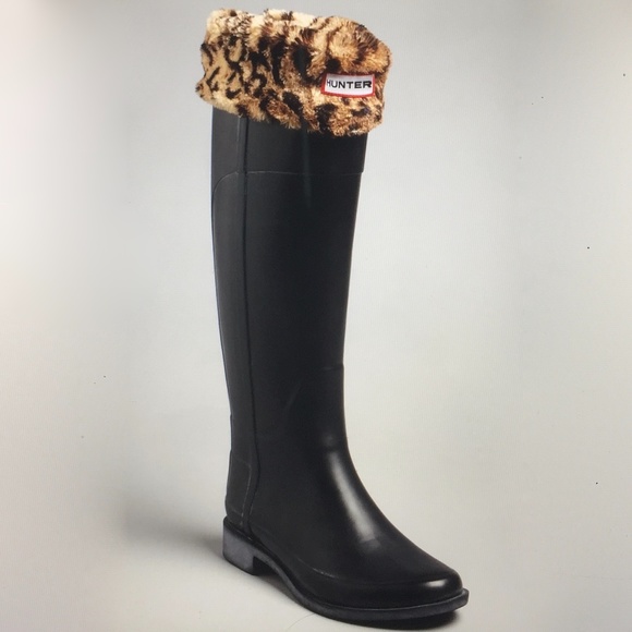 hunter wellies leopard print